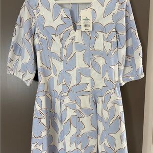 A New Day Blue and White Mini Dress